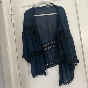 Evelyn k blue cardigan from Anthropologie
